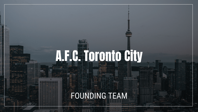 AFC Toronto City words on dark city background of Toronto
